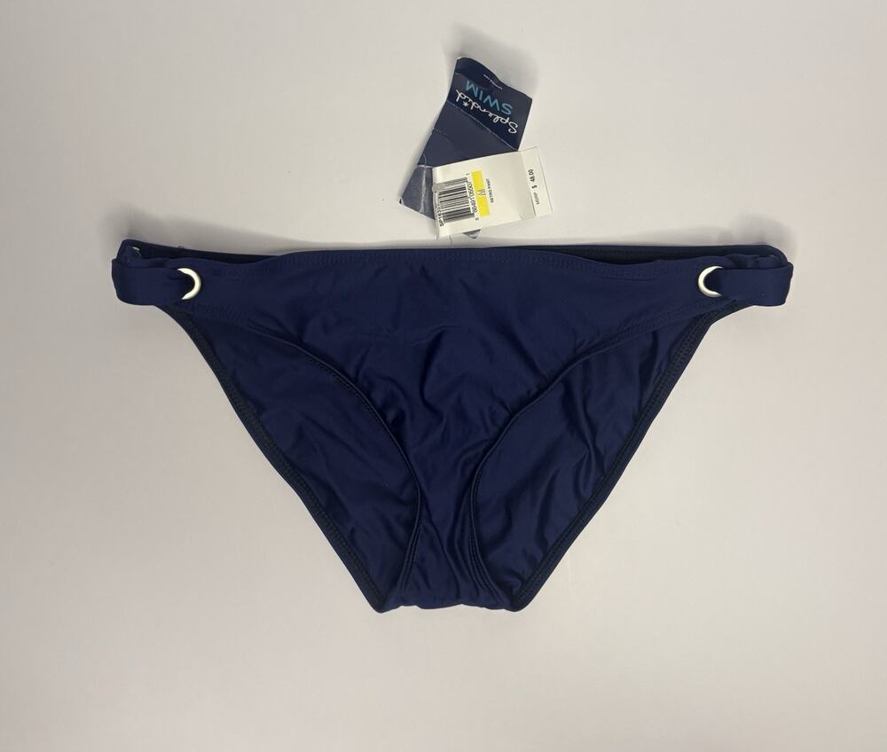 Splendid The Blues Too Low-Rise Grommet Bikini Bottom Dark Navy Sz M NWT